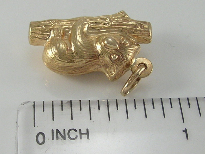 Vintage UnoAErre 9ct Gold Koala Bear in Tree Charm Pendant H/MK