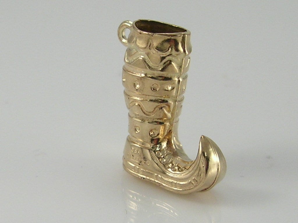 Vintage 9ct Gold Persian Boot Charm