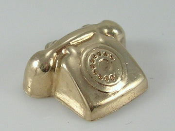 Vintage 3D 9ct Gold Telephone Charm H/MK 1977
