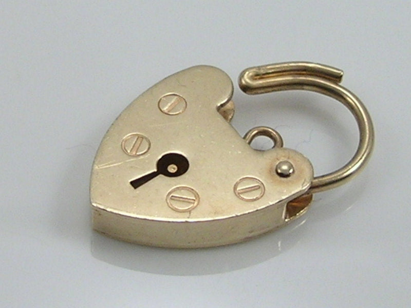 Vintage 9ct gold Padlock Bracelet Fastener H/MK 1979