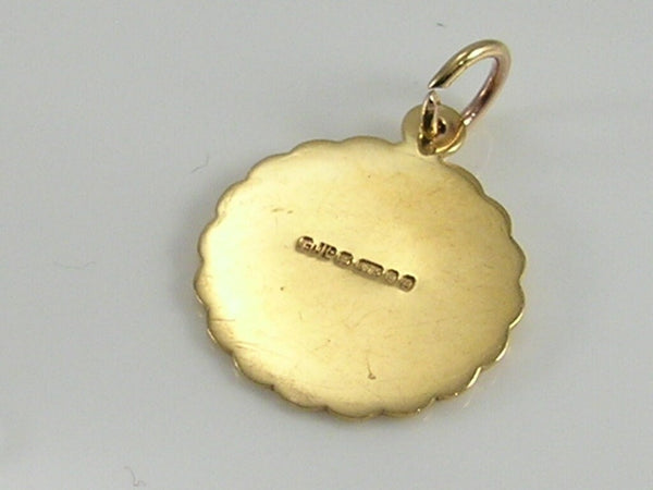 Vintage 9ct Gold St.Christopher Charm Pendant H/MK 1979  GJLd