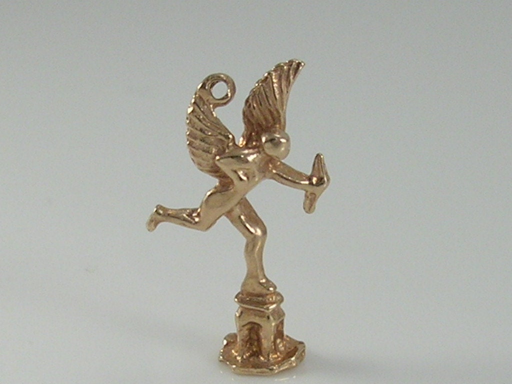 Vintage 3D 9ct Gold Statue of Eros Charm  H/MK 1977