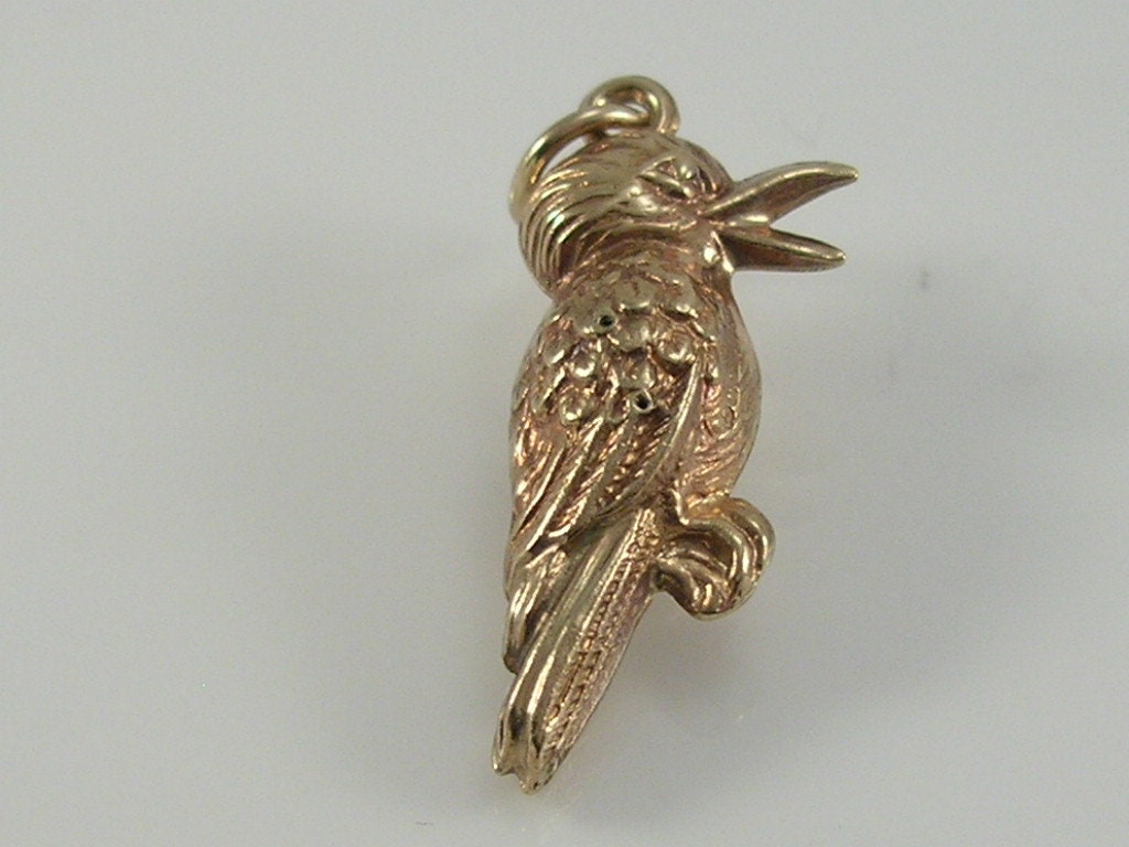 Vintage 3D 9ct Gold Bird Charm H/MK 1967    WHC