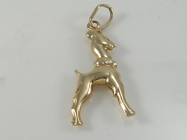 Vintage 3D 9ct Gold Bambi Deer Charm Pendant