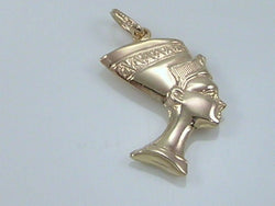 Vintage 9ct Gold Queen Nefertiti Charm Pendant H/MK 1987