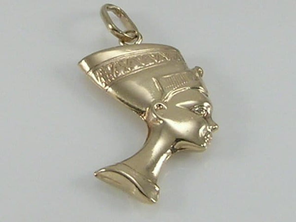 Vintage 9ct Gold Queen Nefertiti Charm Pendant H/MK 1997