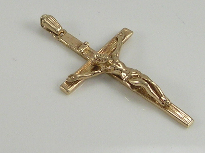 Vintage 9ct Gold Crucifix Cross Pendant H/MK 1976  2.9g