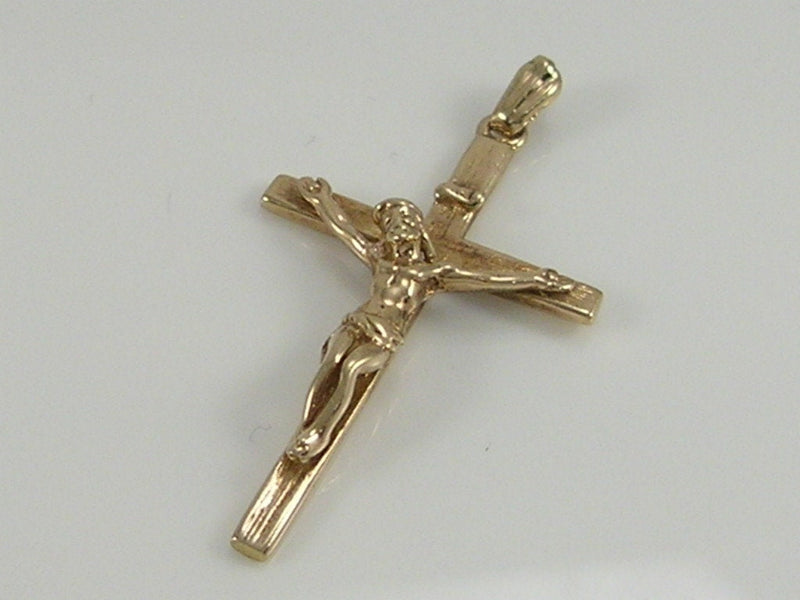 Vintage 9ct Gold Crucifix Cross Pendant H/MK 1976  2.9g