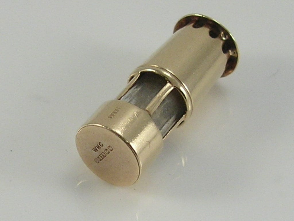 Vintage 3D 9ct Gold Miners Lamp Charm. H/MK 1962   WHC