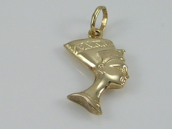 Vintage 9ct Gold Queen Nefertiti Charm Pendant H/MK