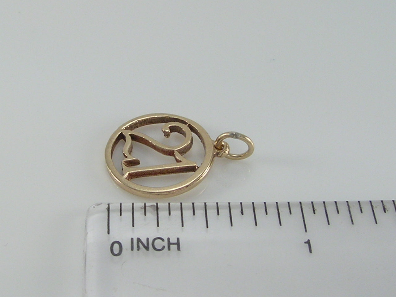 Vintage 9ct Gold 21 Charm H/MK 1963 GJLd