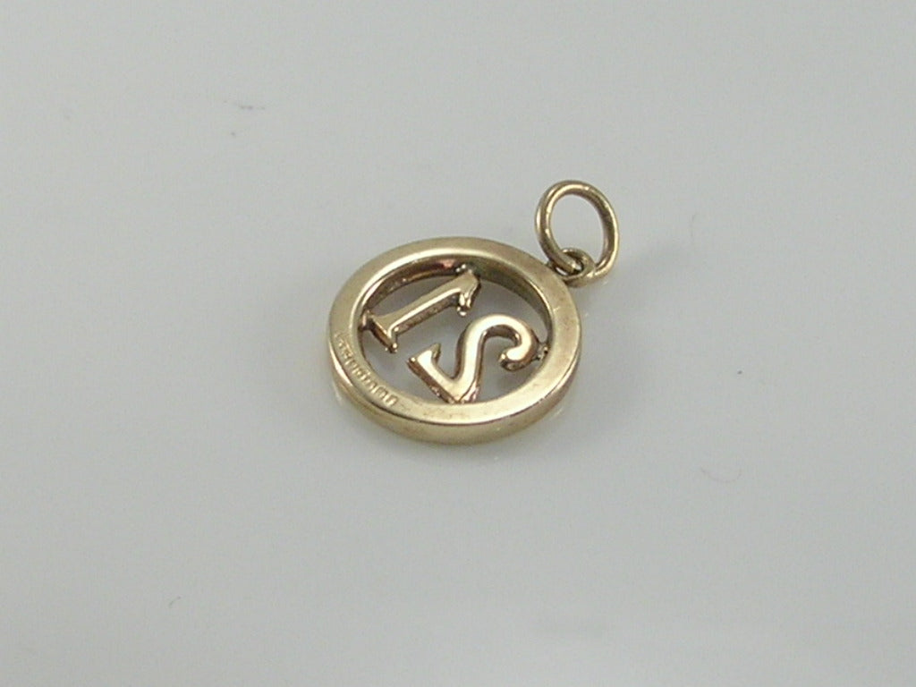 Vintage 9ct Gold 21 Charm H/MK 1967