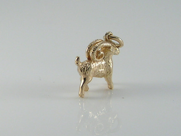 Vintage 9ct Gold Ram/Aries Zodiac Pendant H/MK 1961
