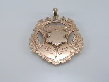 Antique Edwardian 9ct Gold Watch Fob  Pendant  H/MK 1912