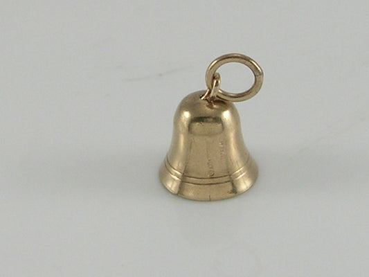 Vintage 3D 9ct Gold Bell Charm H/MK 1963