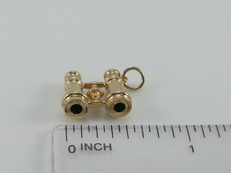 Vintage 3D 9ct Gold Binoculars Charm Pendant. H/MK 1973 WHC