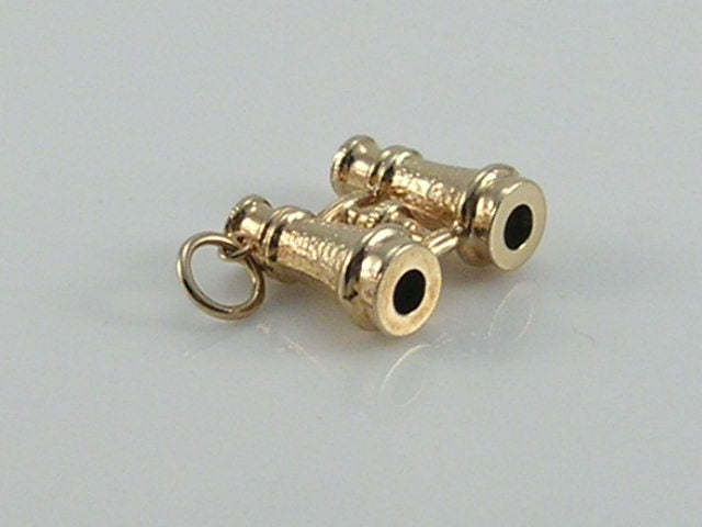 Vintage 3D 9ct Gold Binoculars Charm Pendant. H/MK 1973 WHC