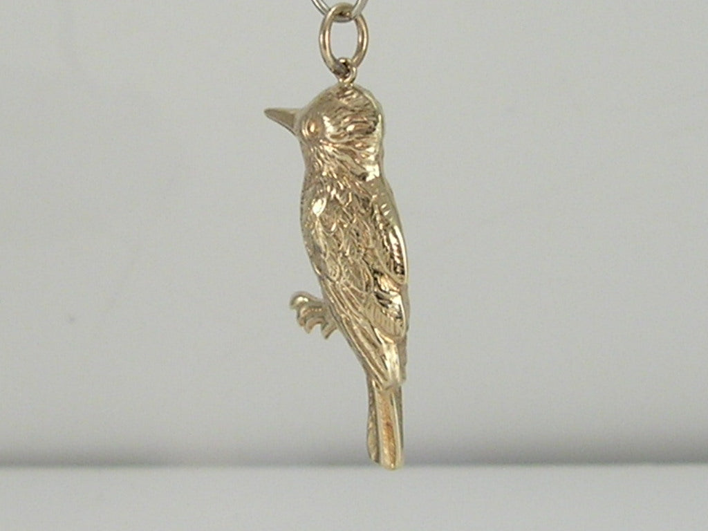 Vintage 3D 9ct Gold Bird Charm H/MK 1975
