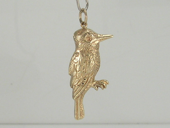 Vintage 3D 9ct Gold Bird Charm H/MK 1975