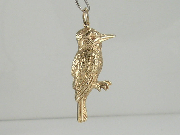 Vintage 3D 9ct Gold Bird Charm H/MK 1975