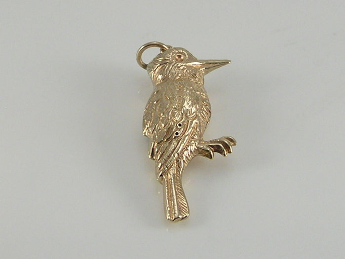 Vintage 3D 9ct Gold Bird Charm H/MK 1975