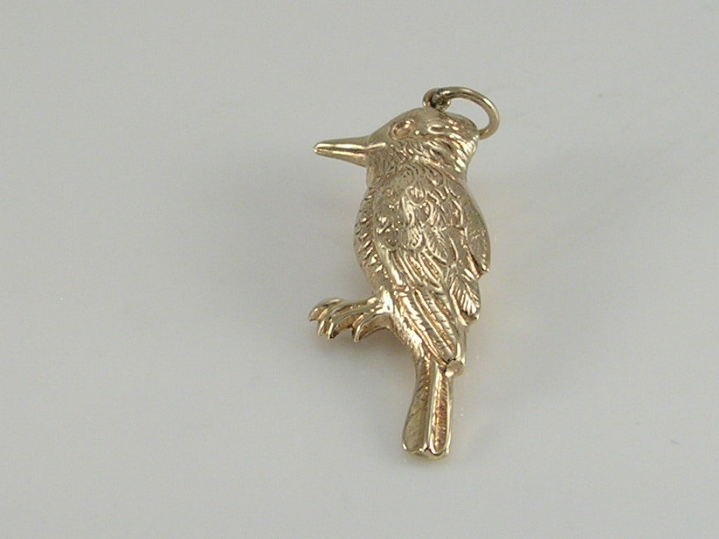 Vintage 3D 9ct Gold Bird Charm H/MK 1975