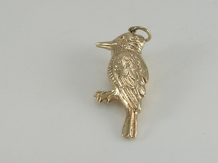 Vintage 3D 9ct Gold Bird Charm H/MK 1975