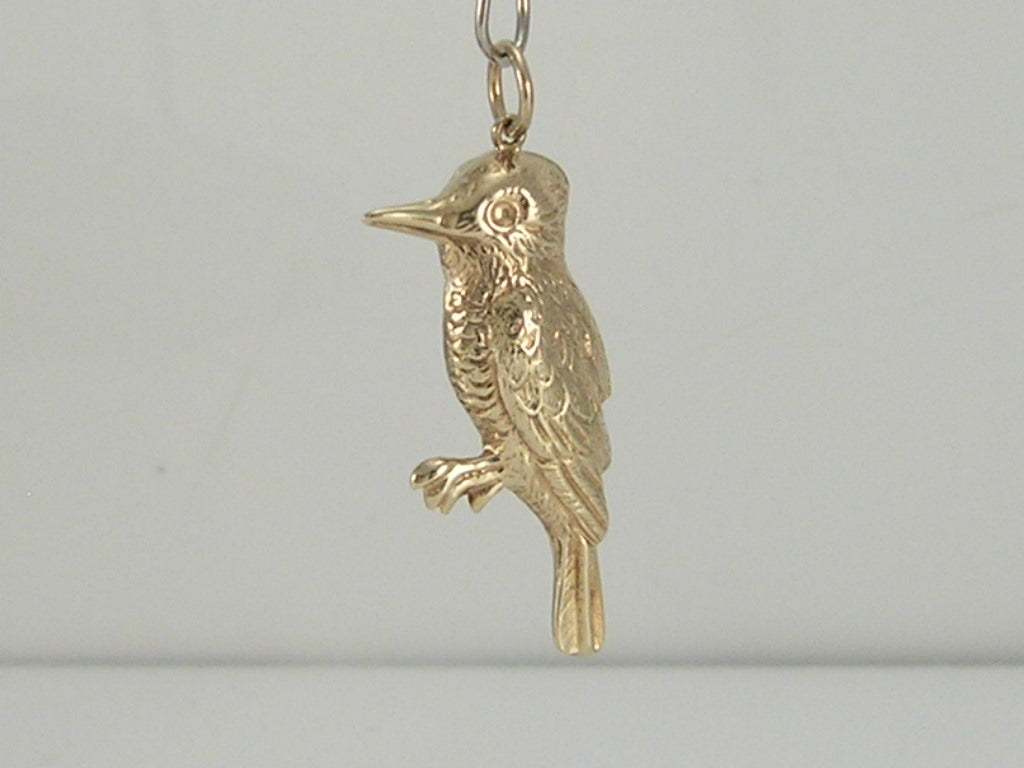 Vintage 3D 9ct Gold Bird Charm H/MK 1975