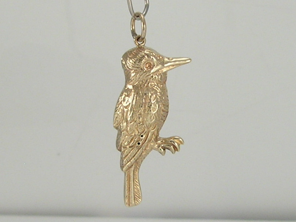 Vintage 3D 9ct Gold Bird Charm H/MK 1975