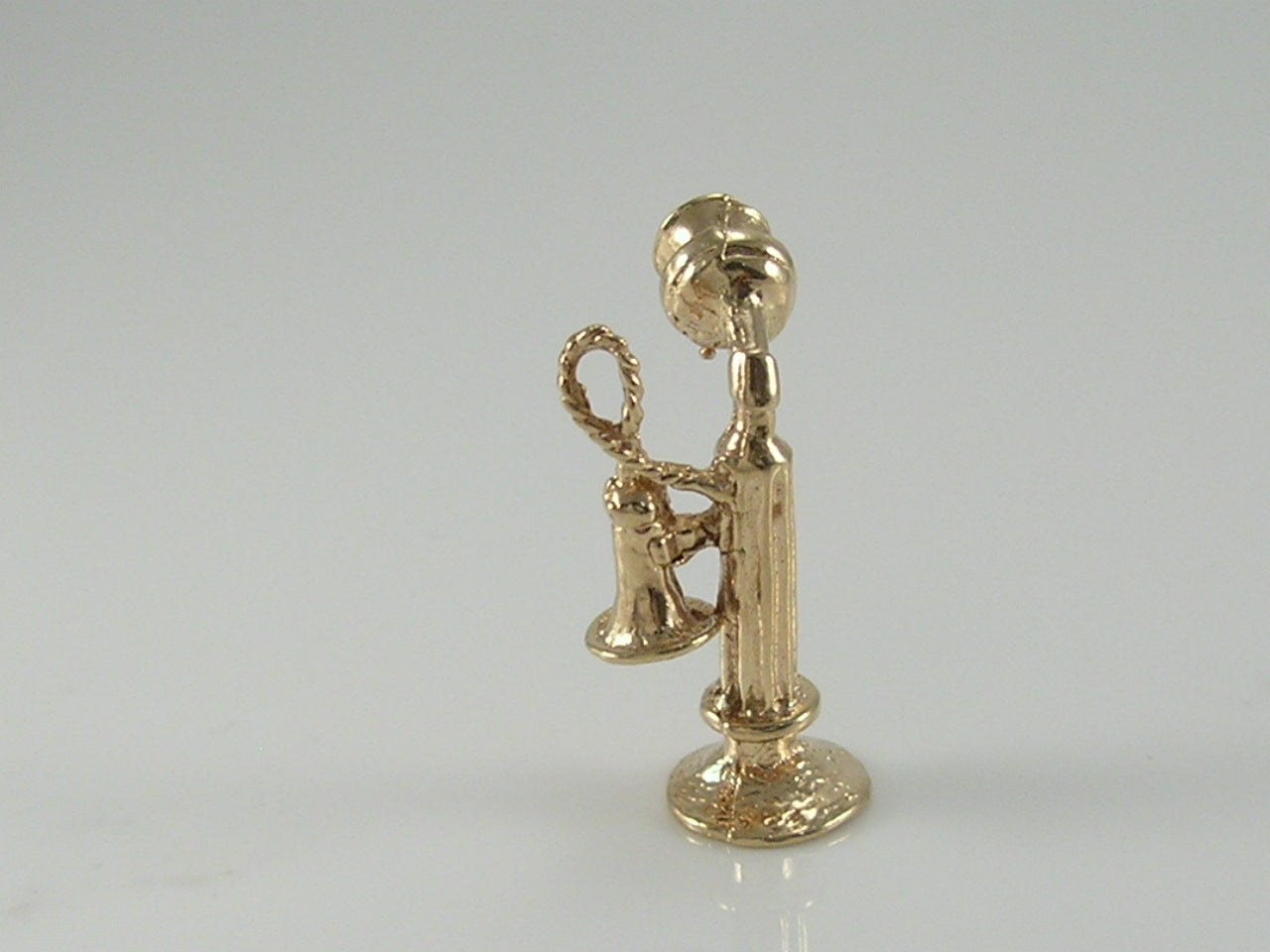 Vintage 9ct Gold Candlestick Telephone Charm
