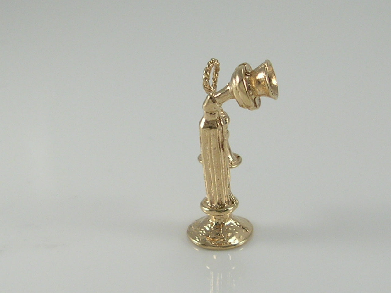Vintage 9ct Gold Candlestick Telephone Charm