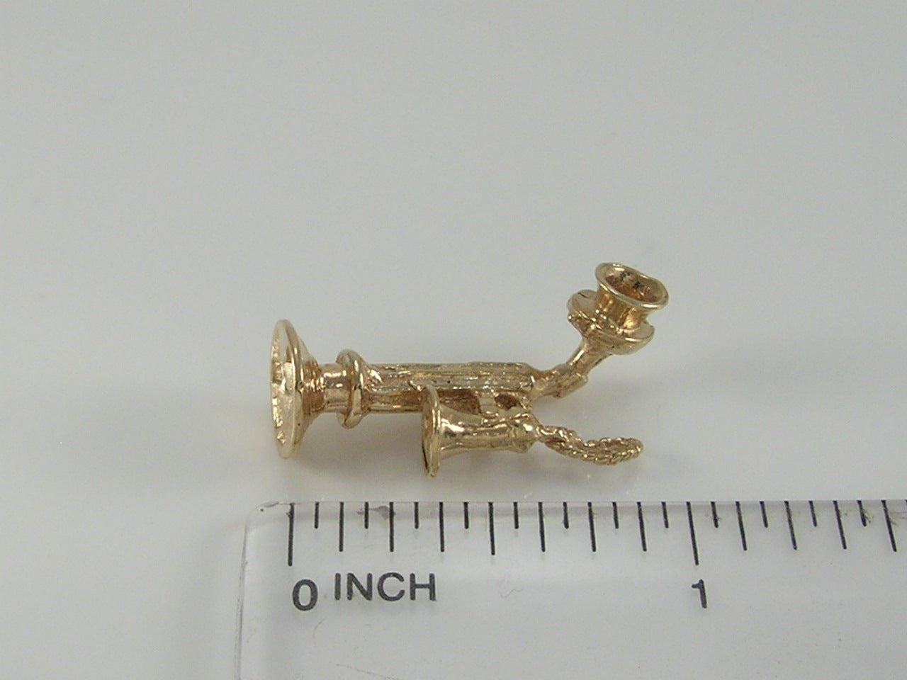 Vintage 9ct Gold Candlestick Telephone Charm