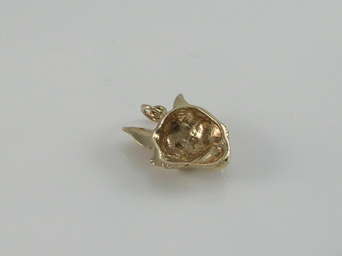 Vintage 9ct Gold Cat Face Head Pendant