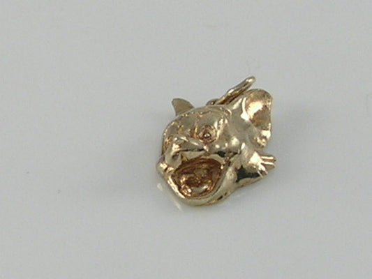 Vintage 9ct Gold Cat Face Head Pendant
