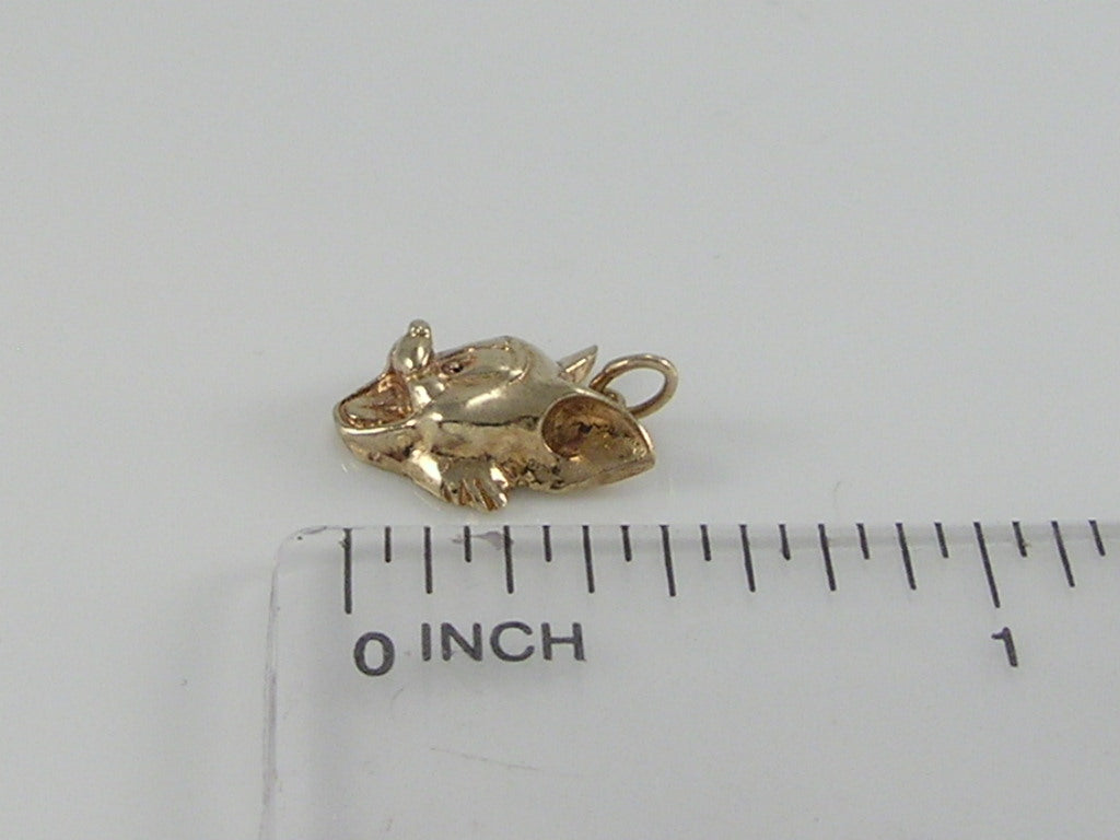 Vintage 9ct Gold Cat Face Head Pendant
