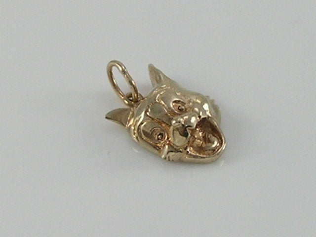 Vintage 9ct Gold Cat Face Head Pendant