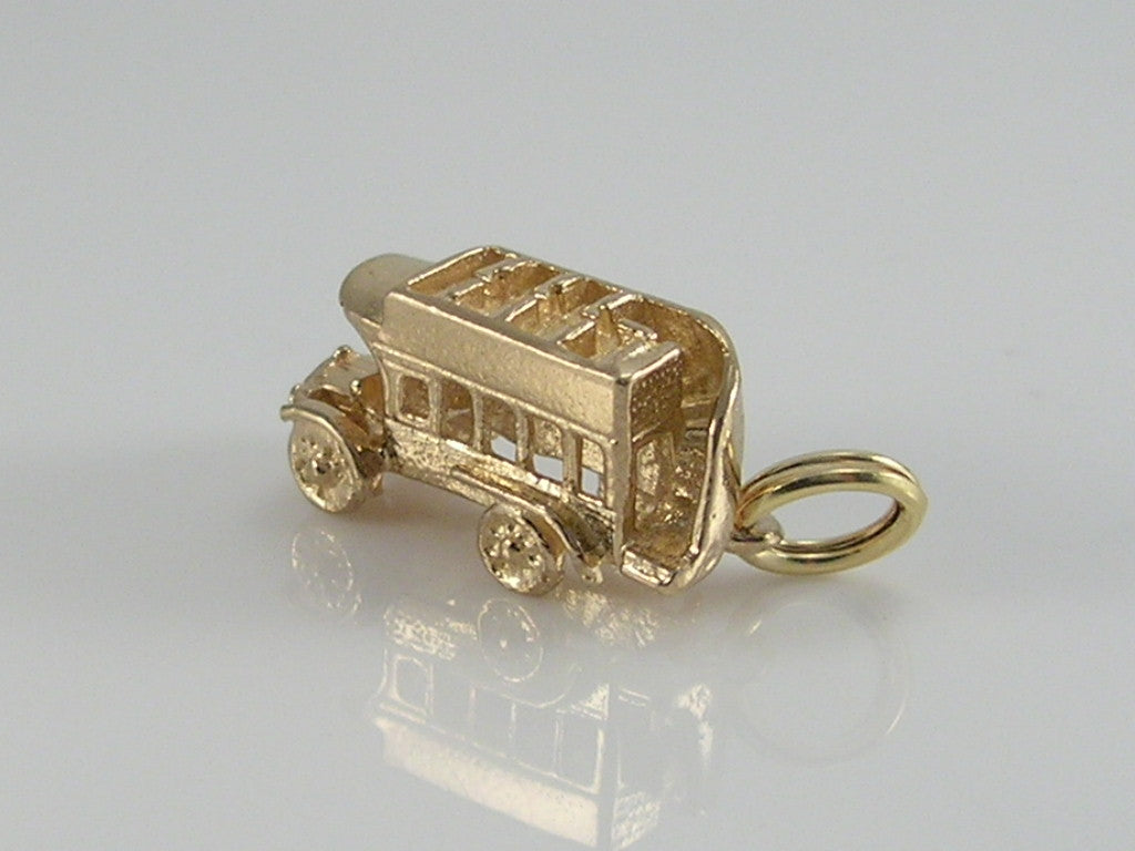 Vintage 9ct Gold Charabanc Bus Charm