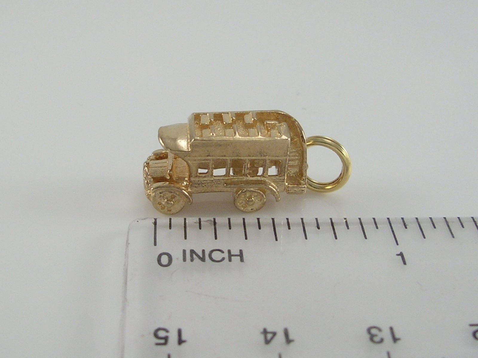 Vintage 9ct Gold Charabanc Bus Charm