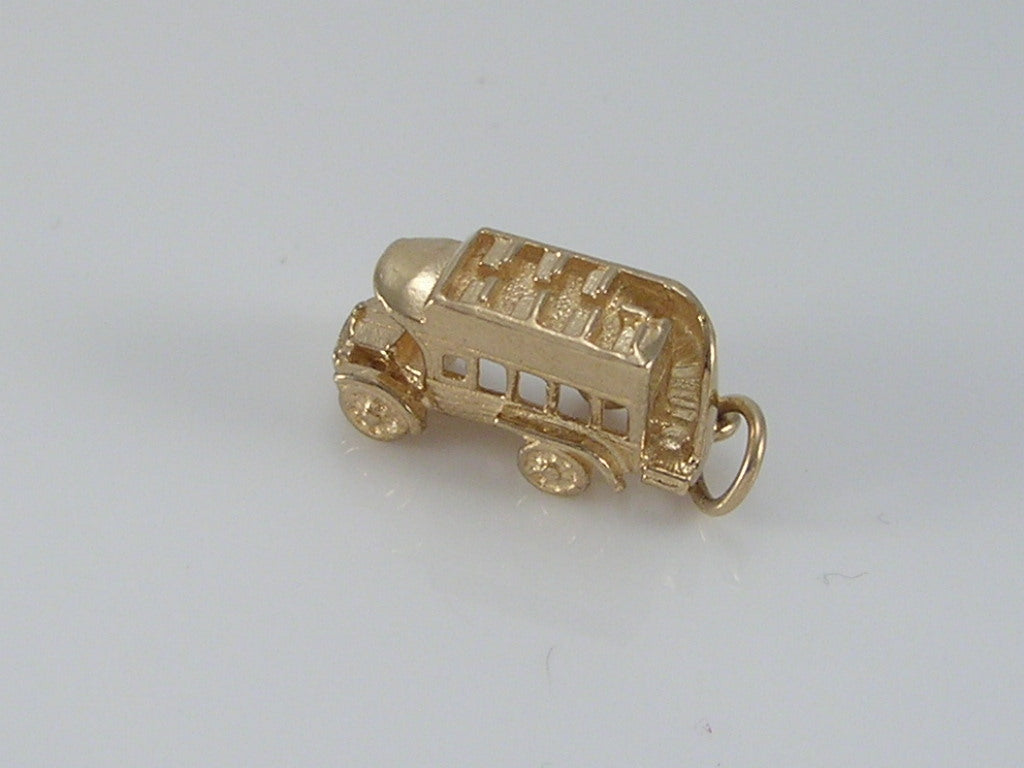 Vintage 9ct Gold Charabanc Bus Charm