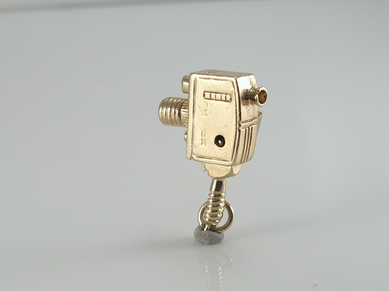Vintage 9ct Gold Mechanical Film Cine Camera Charm H/MK 1963