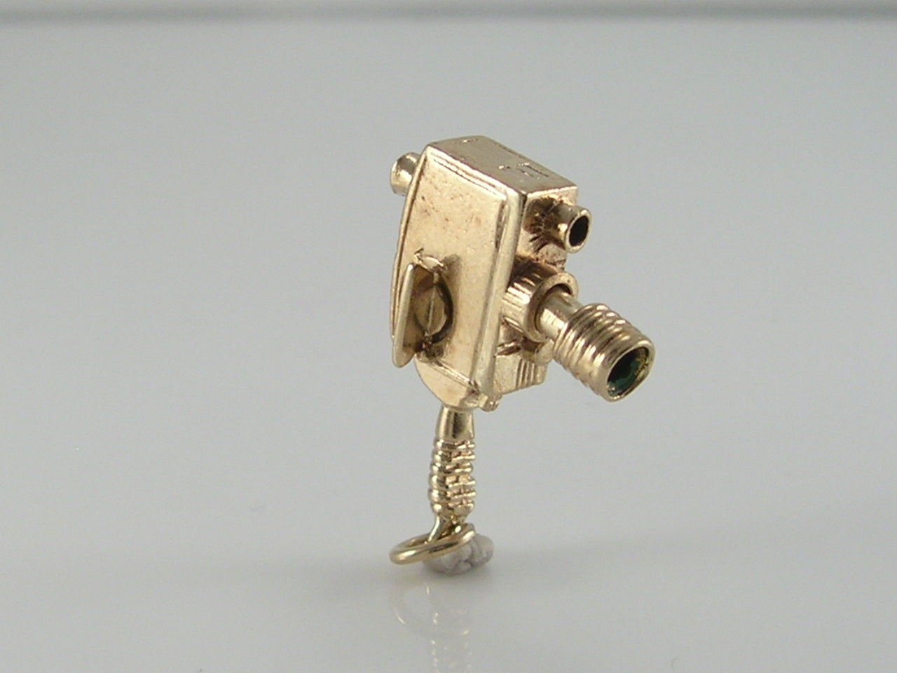 Vintage 9ct Gold Mechanical Film Cine Camera Charm H/MK 1963