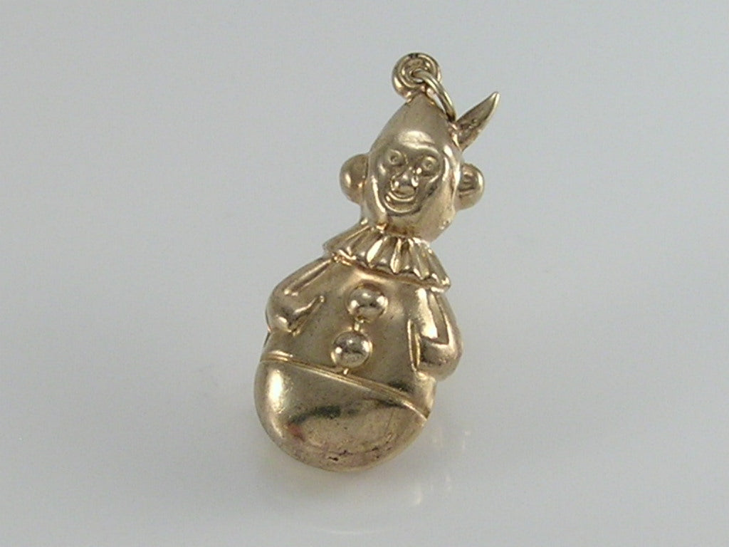 Vintage 3D 9ct Gold Clown Pendant H/MK 1964