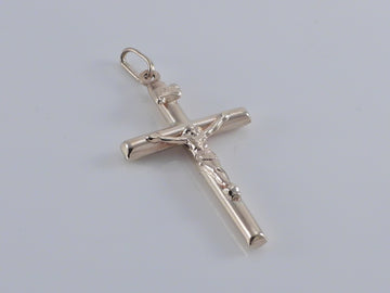 Vintage 9ct Gold Crucifix Cross pendant H/MK 1989
