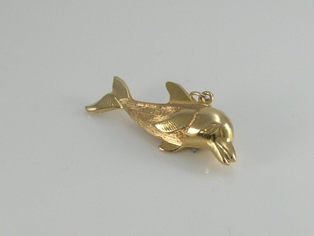 Vintage 9ct Gold Dolphin Pendant H/MK 1976