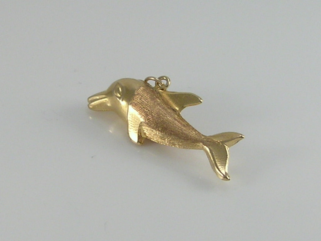 Vintage 9ct Gold Dolphin Pendant H/MK 1976