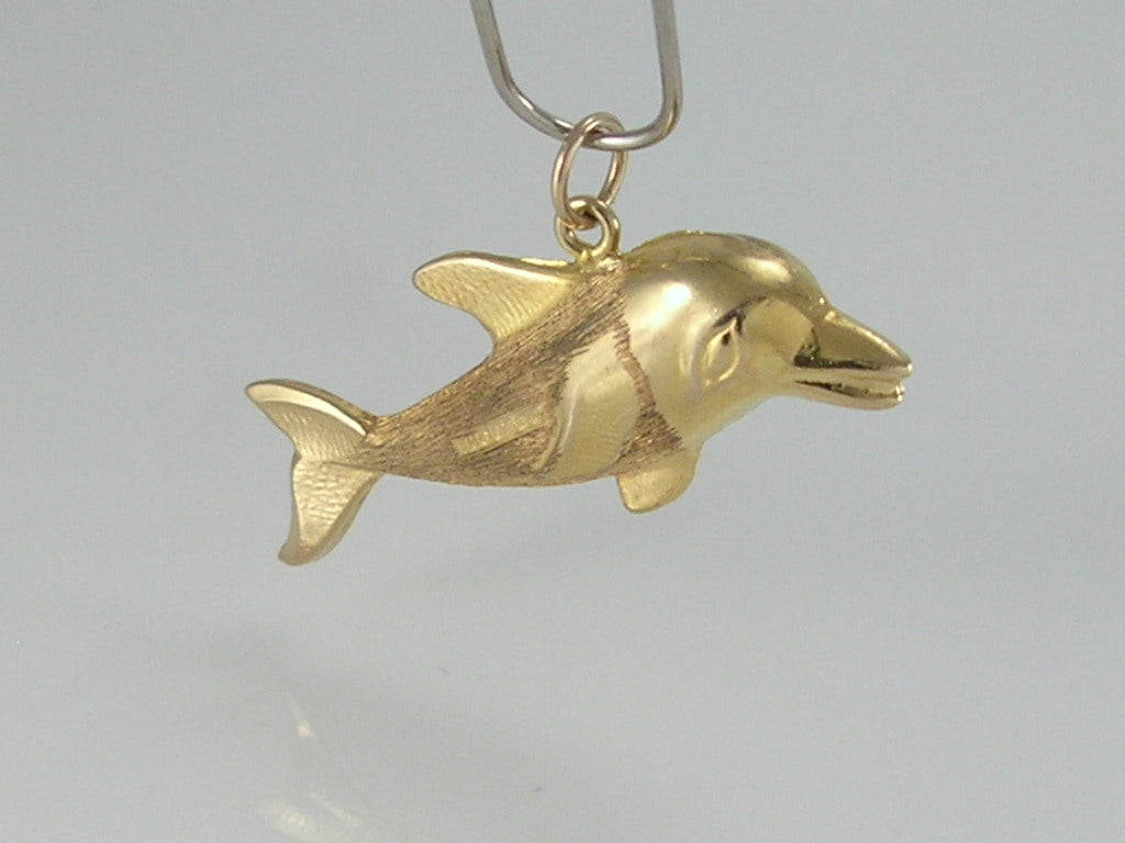 Vintage 9ct Gold Dolphin Pendant H/MK 1976