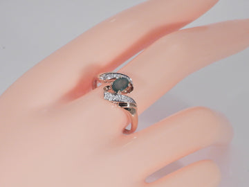 Vintage 9ct Gold Emerald & Diamond Ring  H/MK 2005 QVC