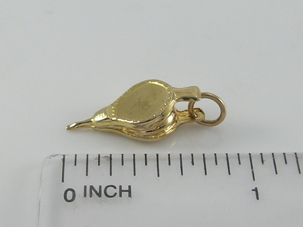 Vintage 3D 9ct Gold Fire Bellows Charm Pendant  H/MK 1973