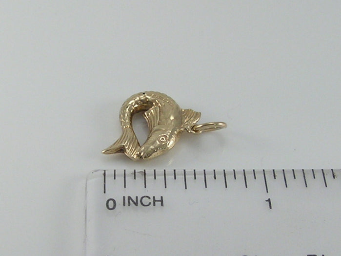 Vintage 9ct Gold Fish Charm H/MK 1975