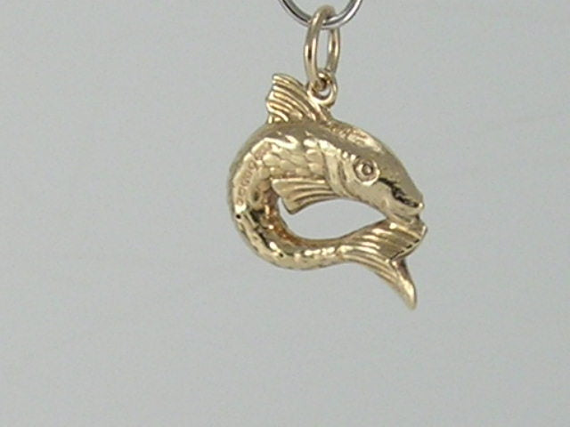 Vintage 9ct Gold Fish Charm H/MK 1975
